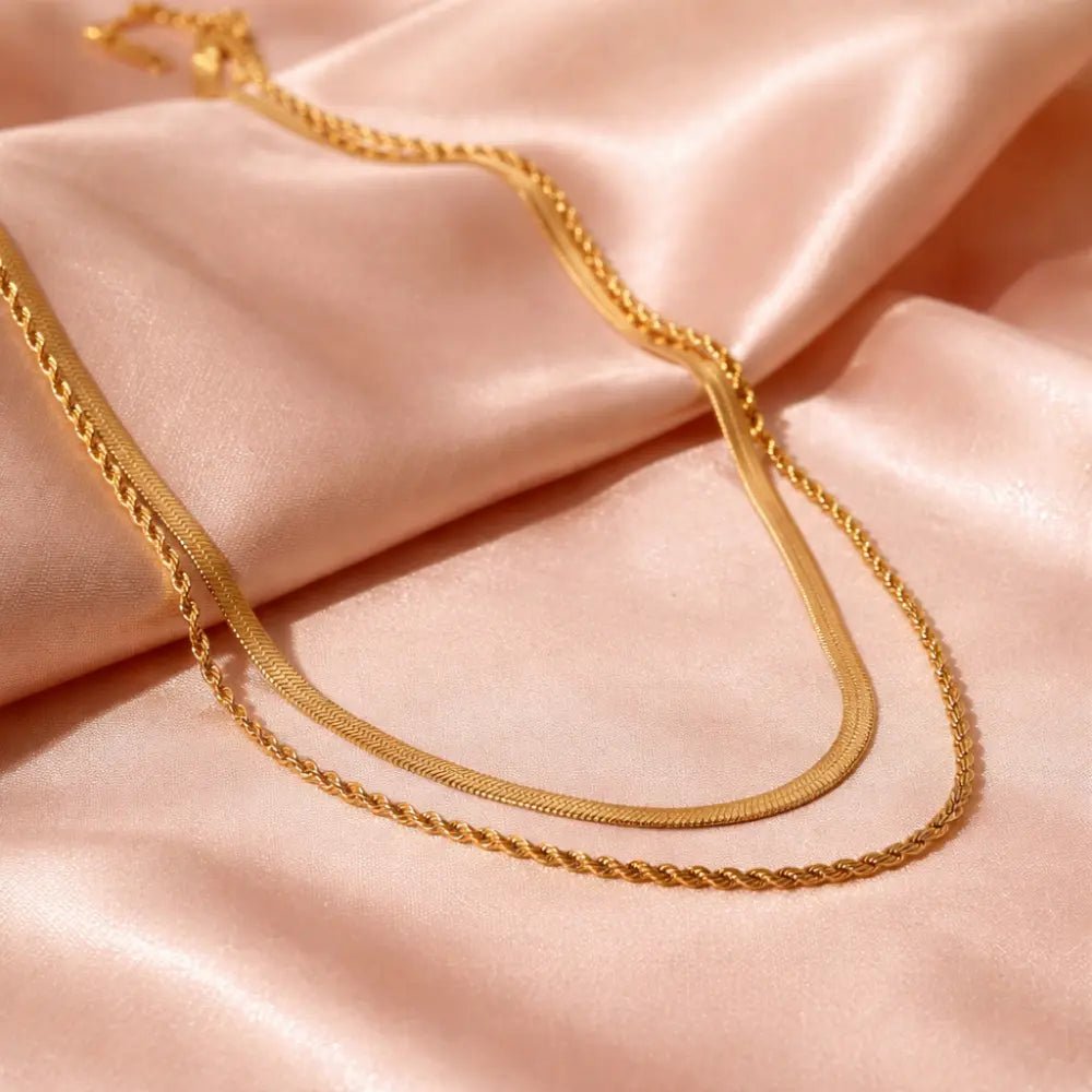 Sydney Layered Gold Necklace - CLAYCALI