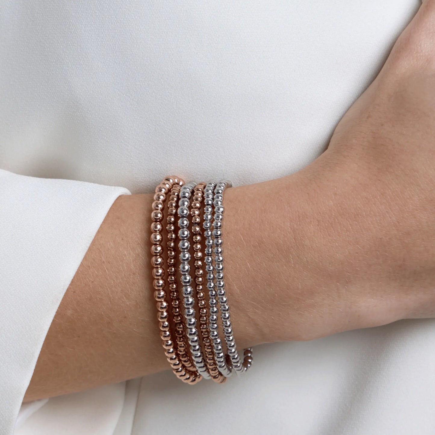 3MM Rose Gold Bead Bracelet