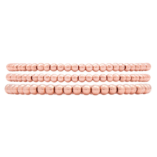 433 Rose Gold Bead Stack - CLAYCALI
