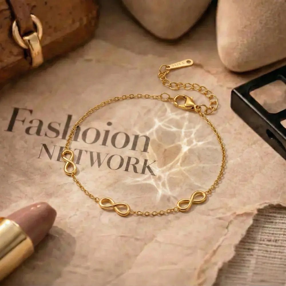 Infinity Trio Gold Bracelet - CLAYCALI