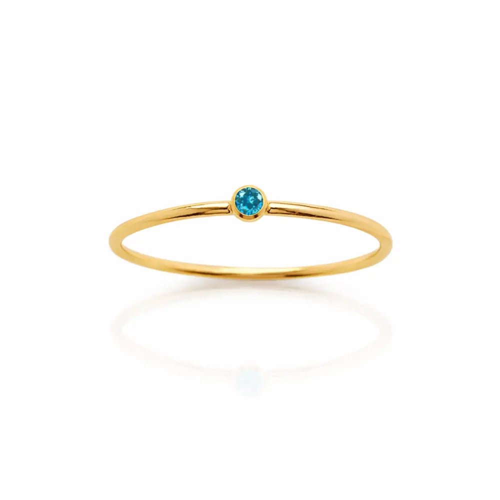 Noelle Birthstone Stacker Ring - CLAYCALI