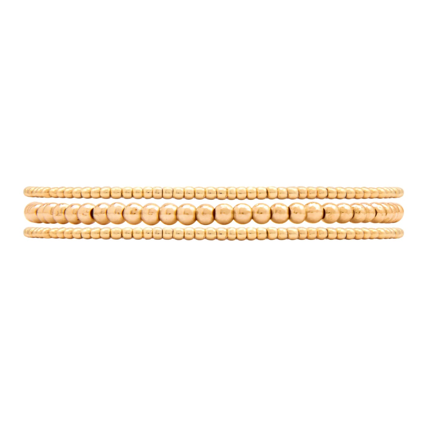 322 Gold Bead Bracelet Stack