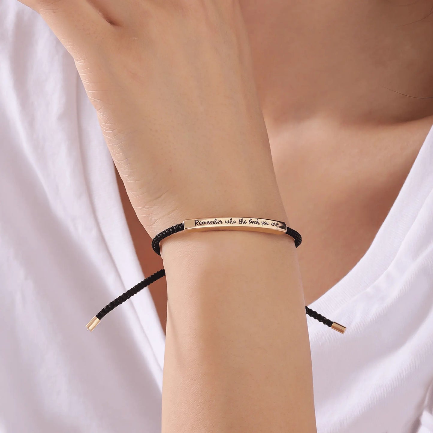 Remember Who The f🖤ck You Are Motivational Bracelet