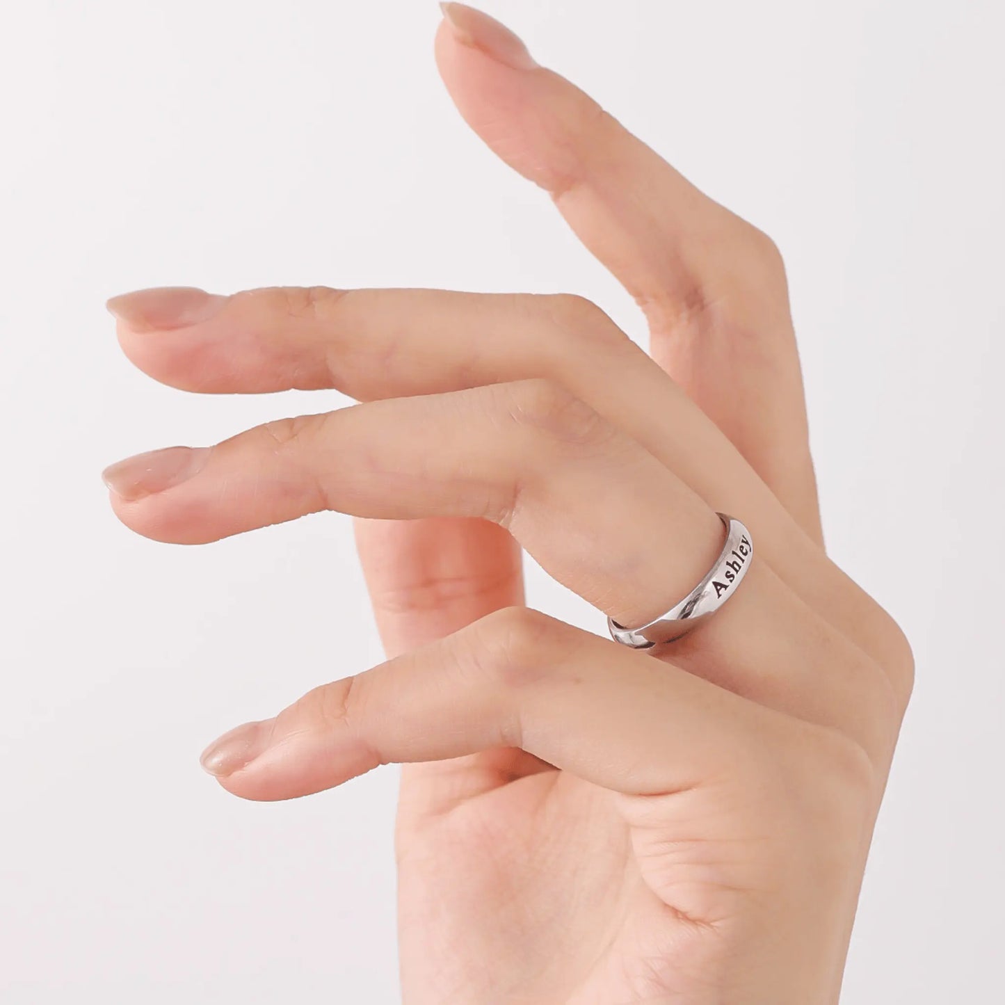 Claycali Stackable Name Ring