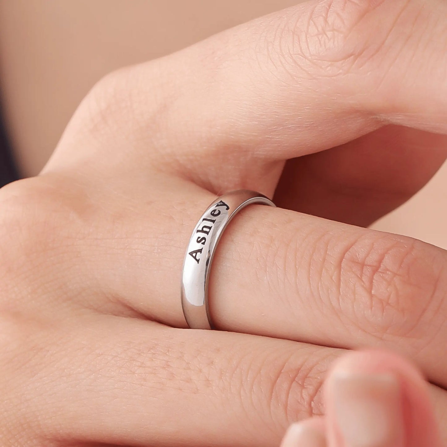 Claycali Stackable Name Ring