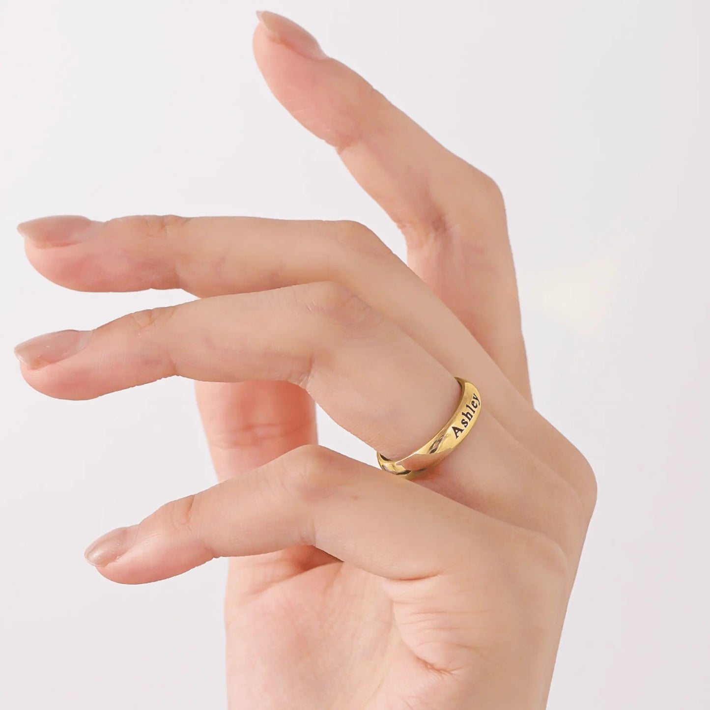 Claycali Stackable Name Ring