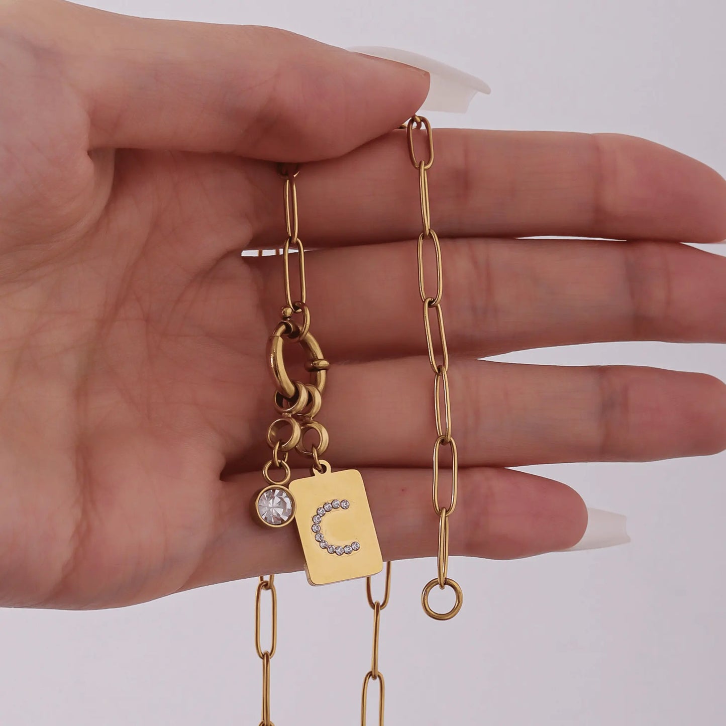 Pave Initial Pendant Necklace