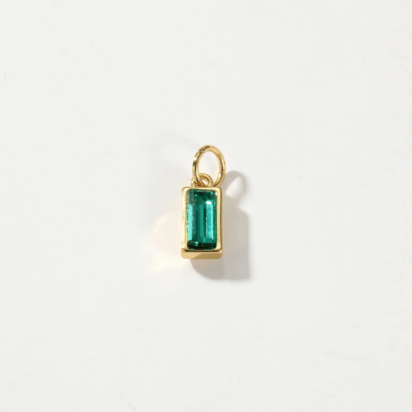 Dainty Baguette Birthstone Charm