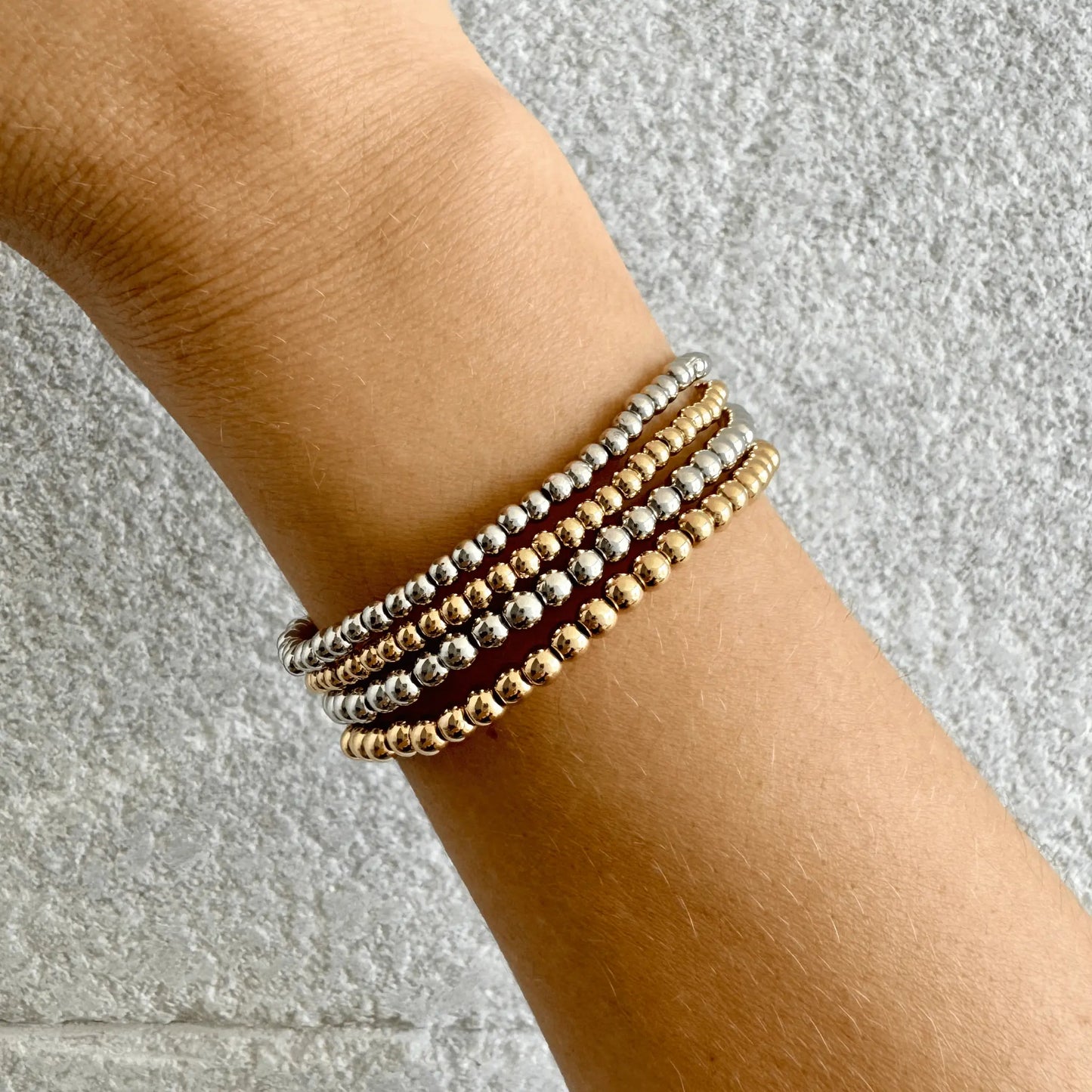 4433 Gold Silver Bracelet Stack