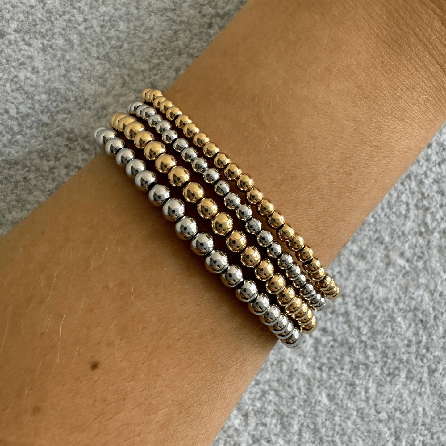 4433 Gold Silver Bracelet Stack