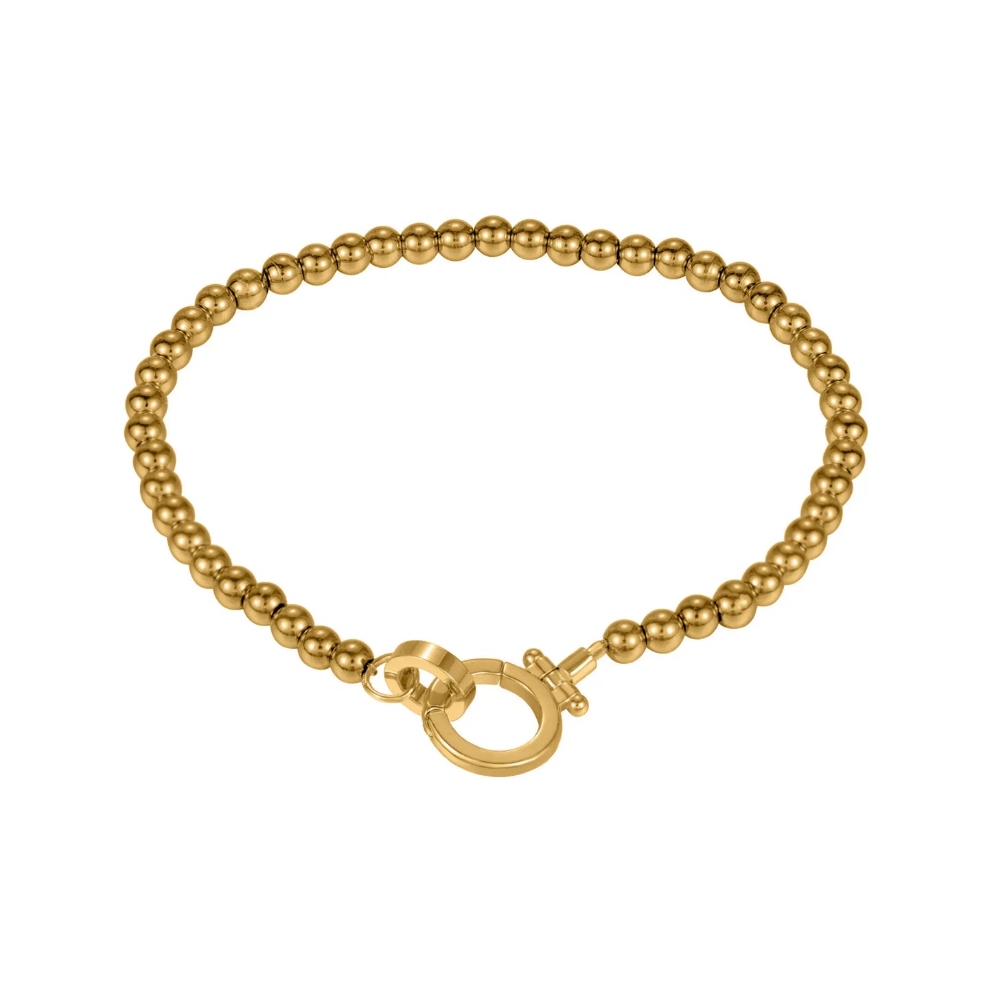 Claycali Gold Beaded Bracelet