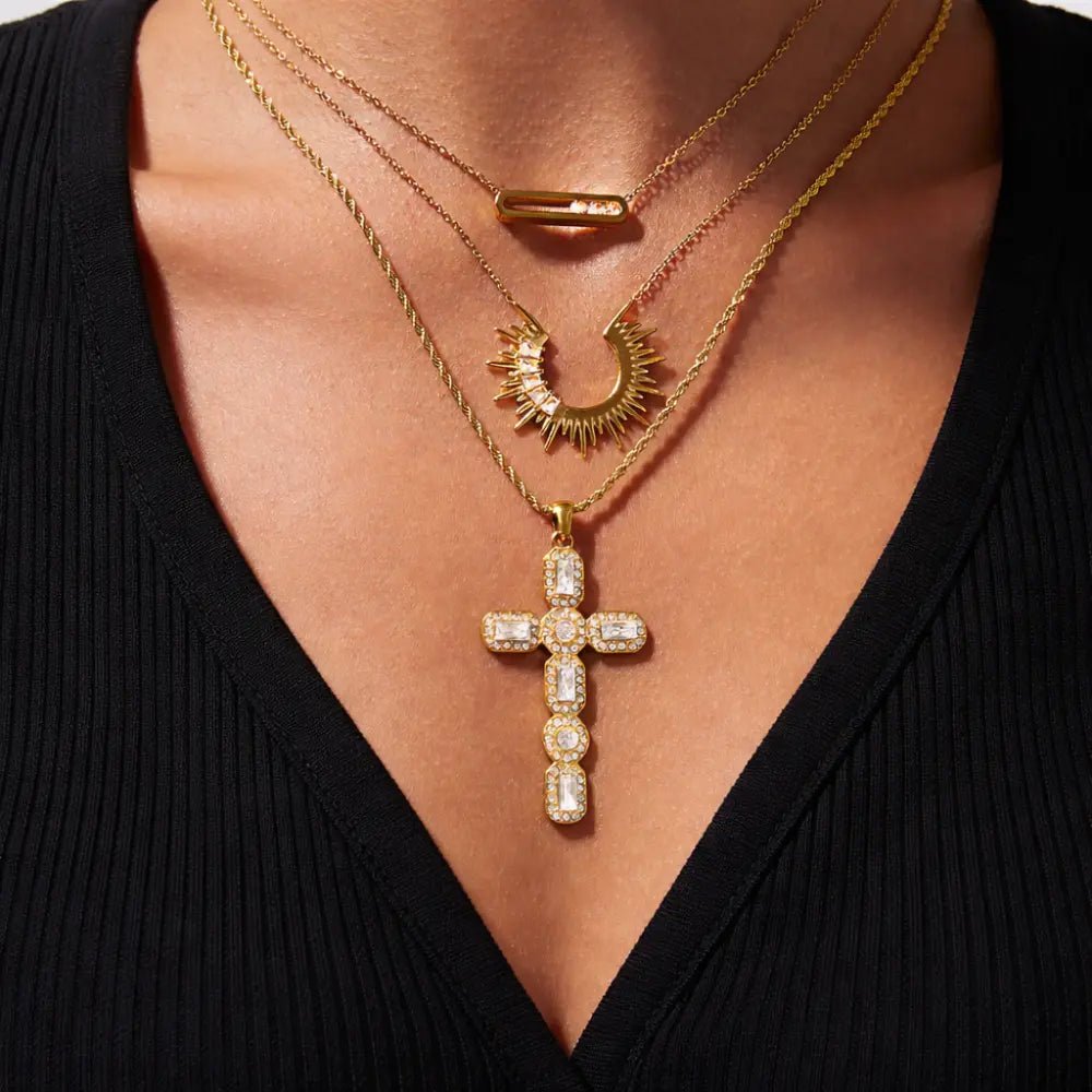 Nexa Sculpted Gold Pendant - CLAYCALI