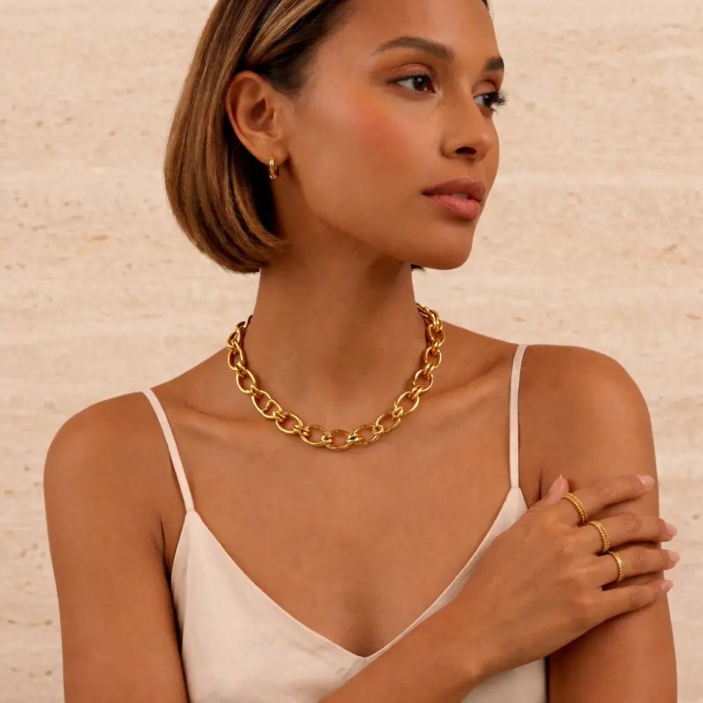Kaia Gold Necklace - CLAYCALI