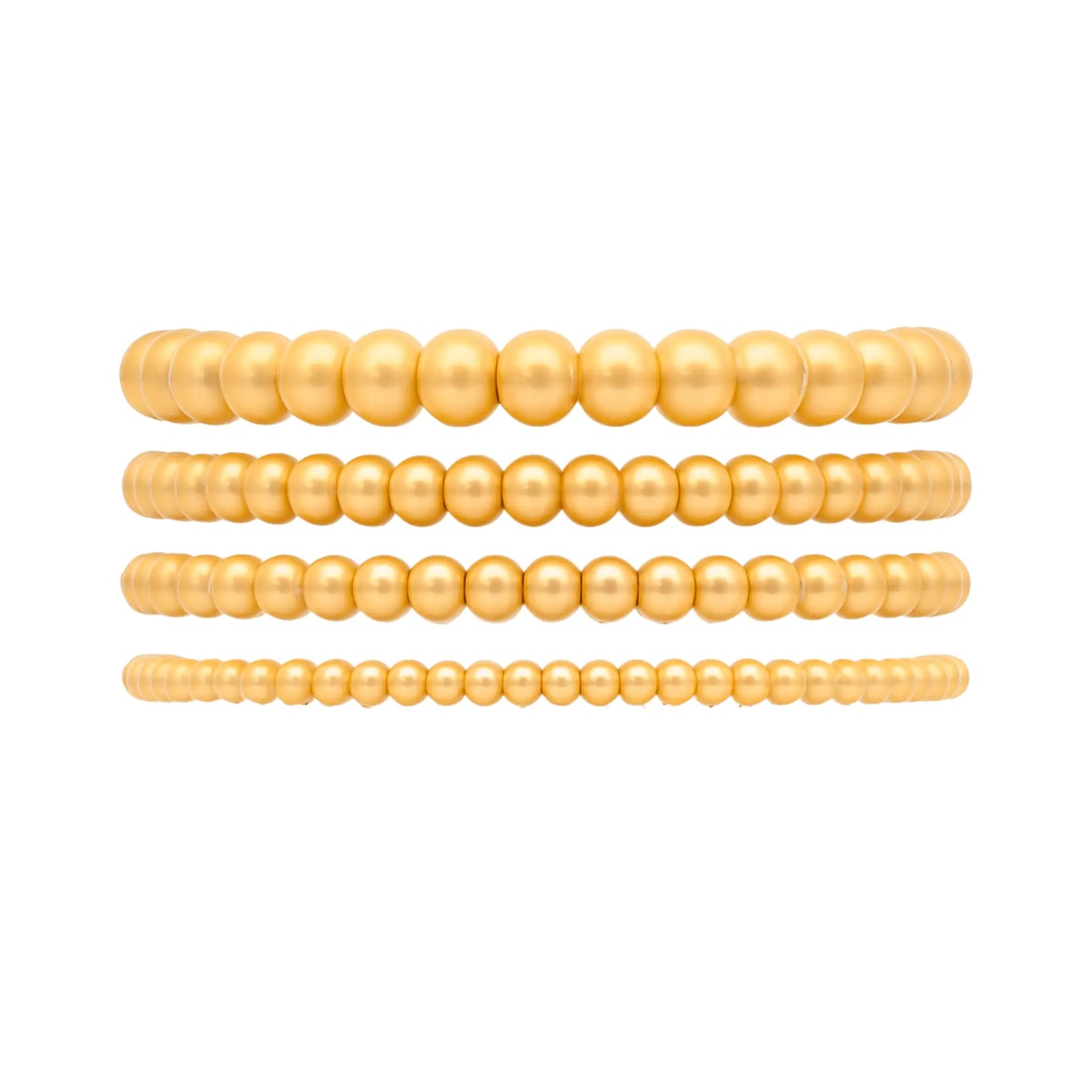 8543 Gold Bead Bracelet Stack