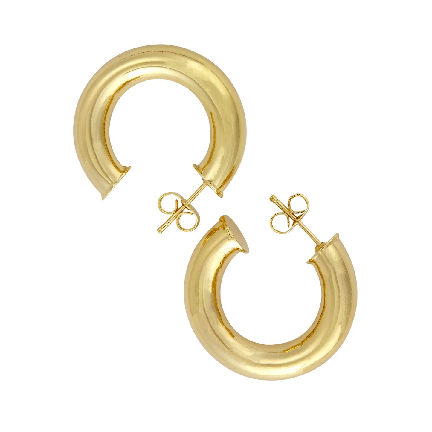 18K Gold Chunky Hoops