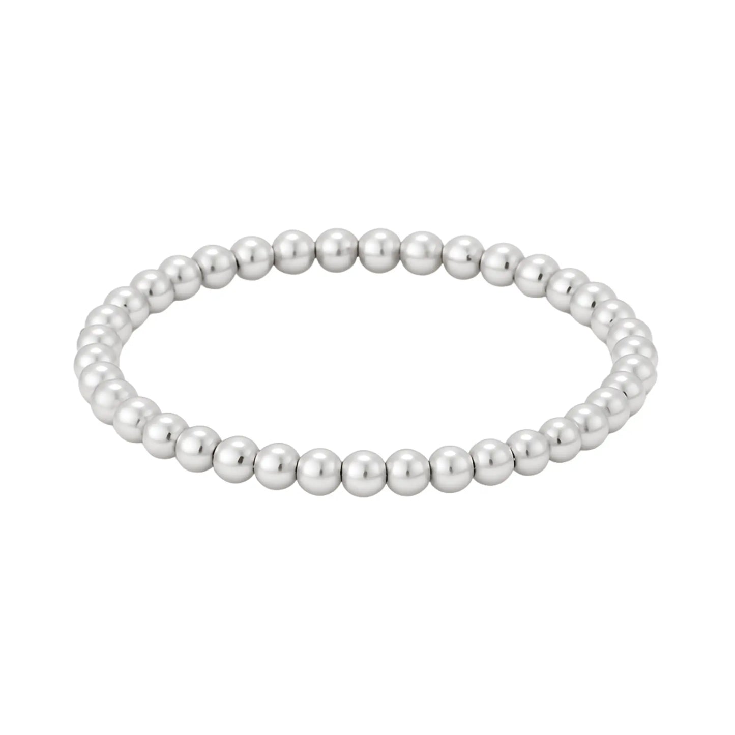 5MM Silver Bead Bracelet