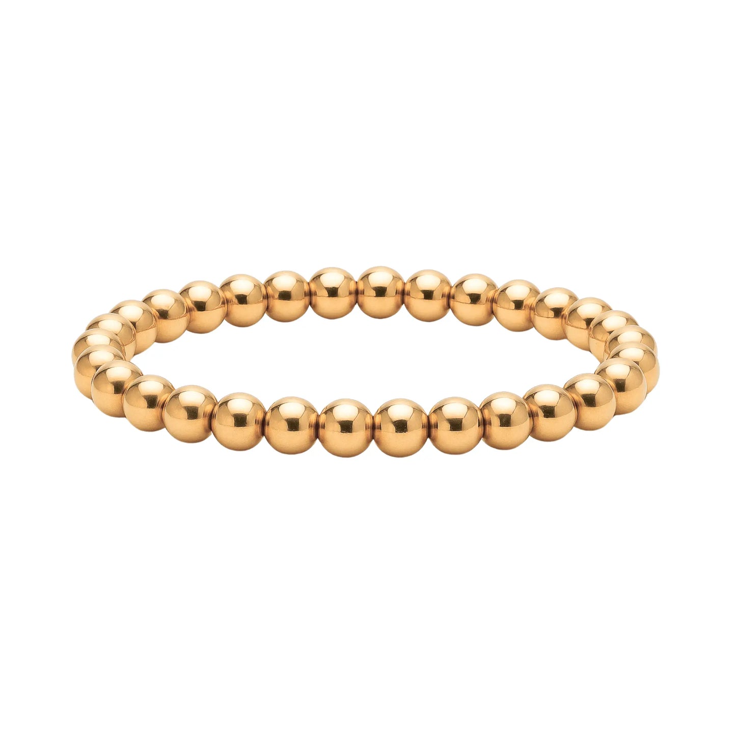 8MM Gold Bead Bracelet