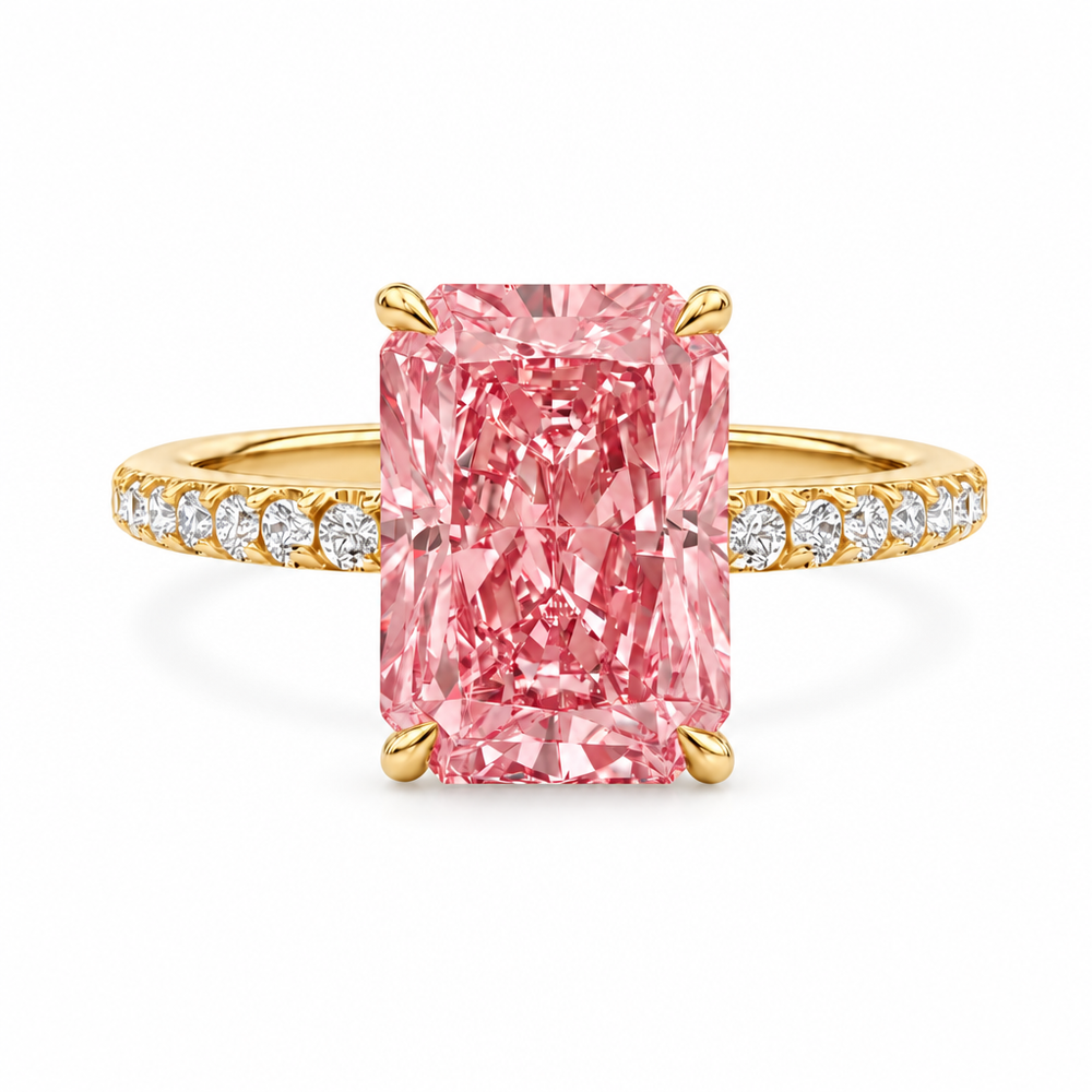 Rosalie Radiant Diamond Ring — white background