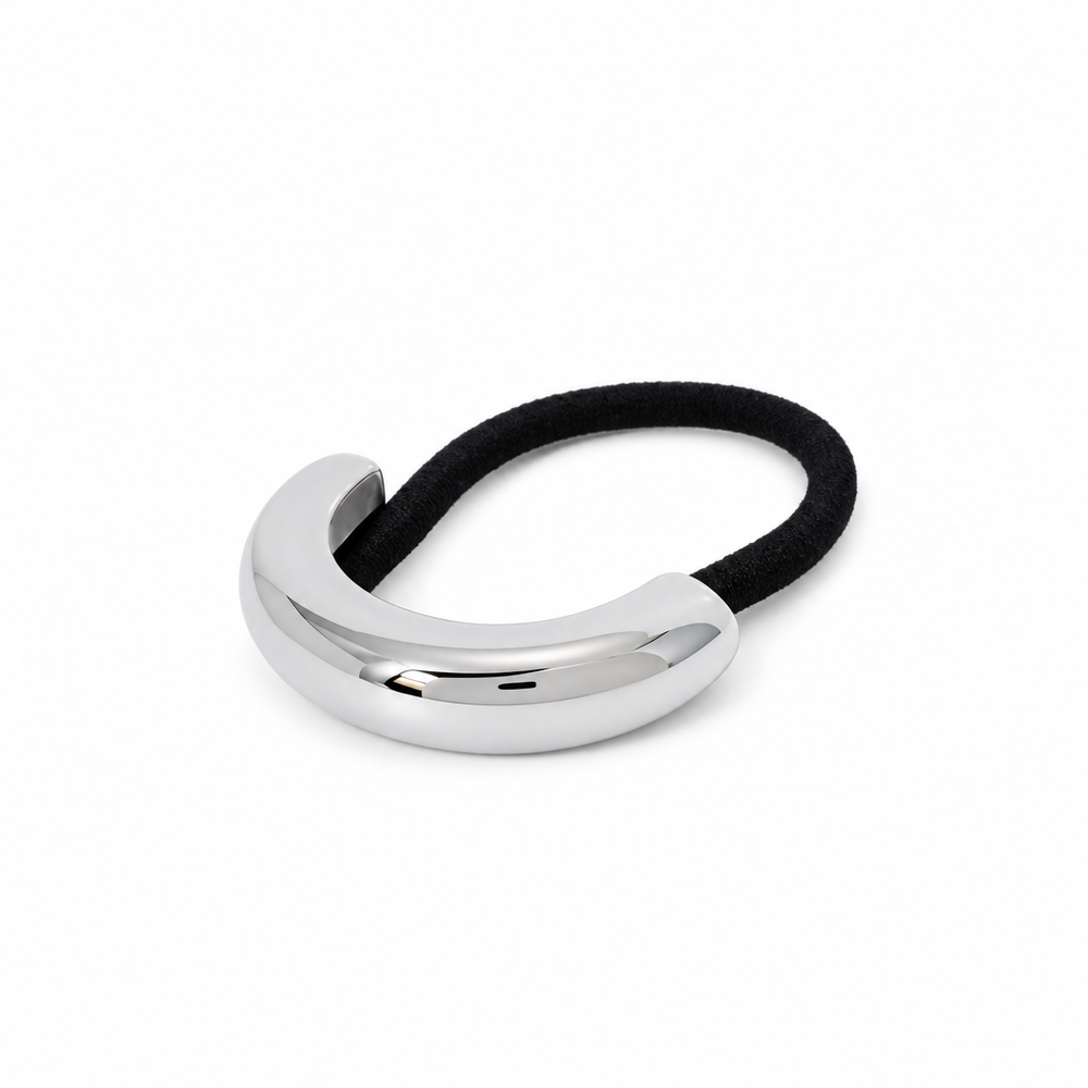 Hair accessory 43 — white background silver