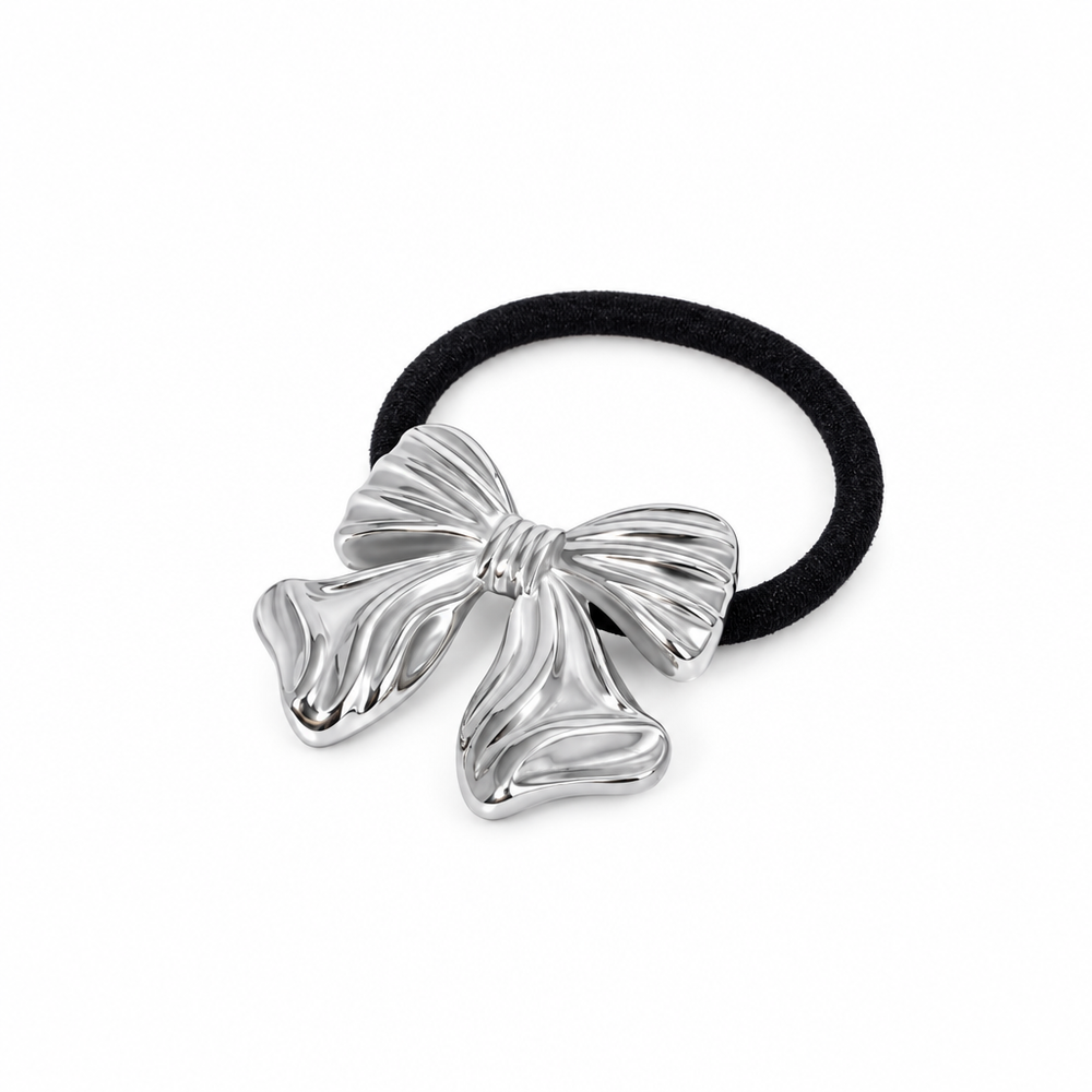 Hair accessory 48 — white background silver