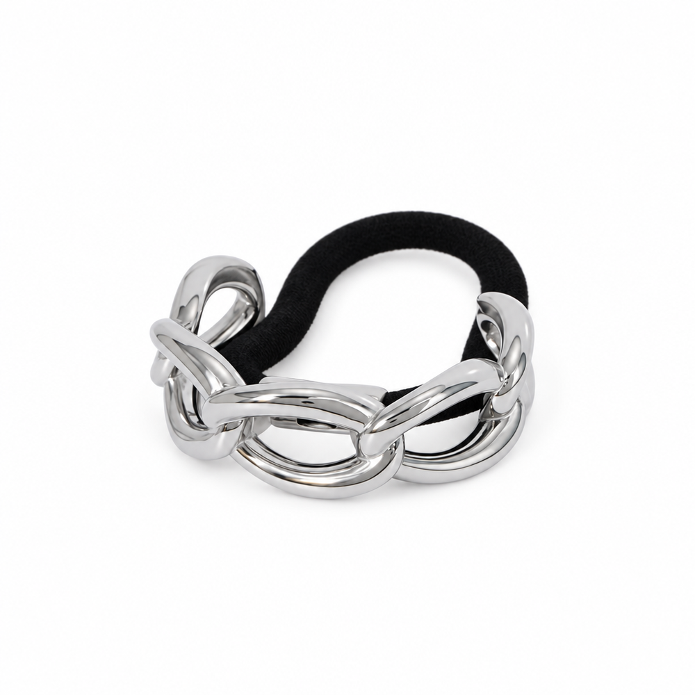 Hair accessory 58 — white background silver