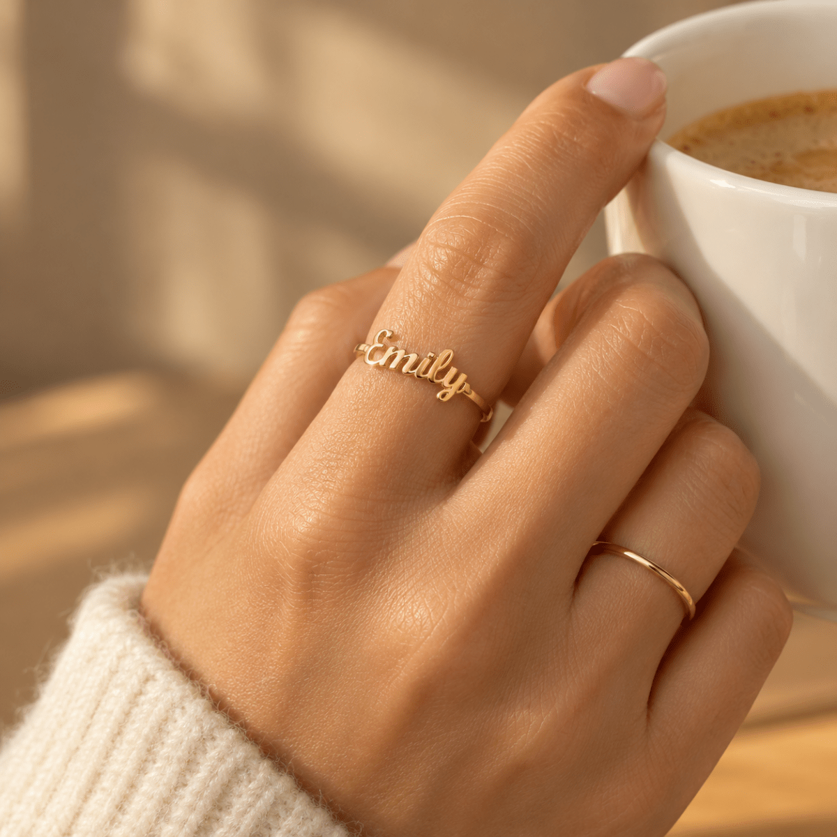 Custom Name Ring - CLAYCALI