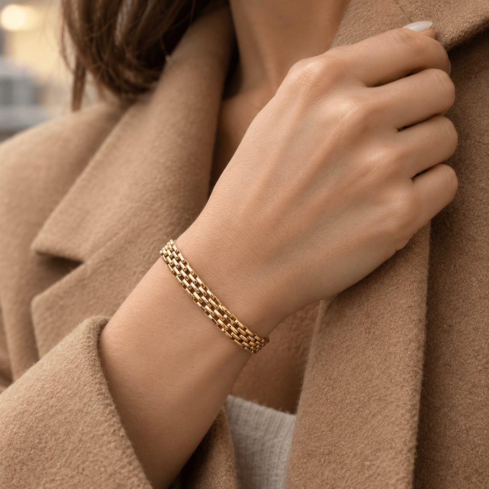 Hazel Panthera Link Bracelet - CLAYCALI