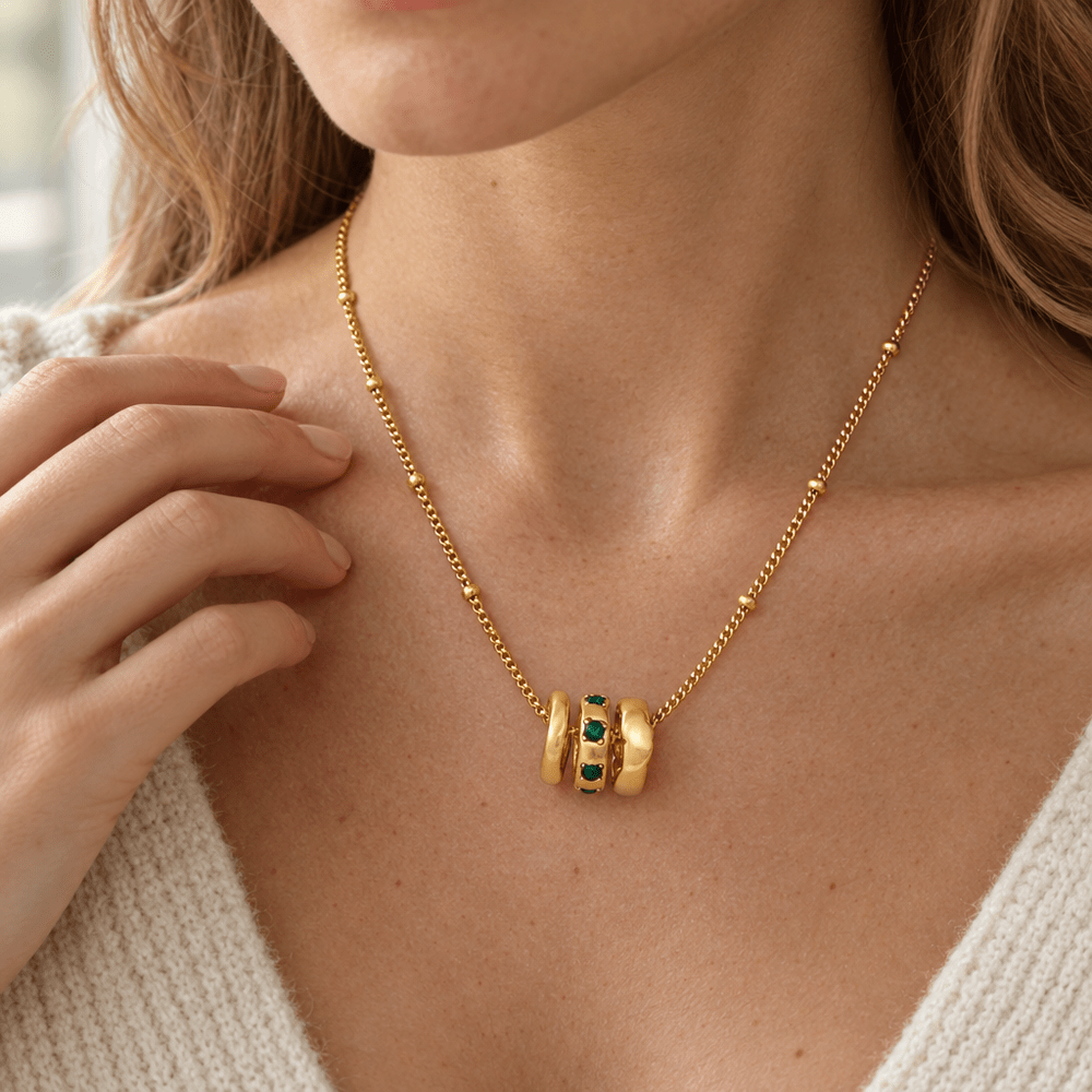Alice Trio Pendant Necklace - CLAYCALI