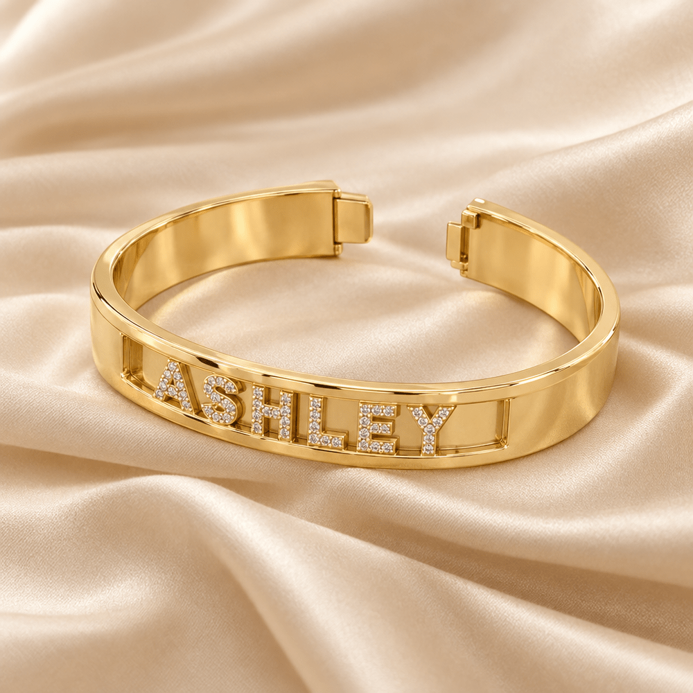 Sadie Personalized Slider Name Bracelet - CLAYCALI