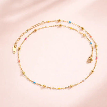 Solara Beaded Gold Necklace - CLAYCALI