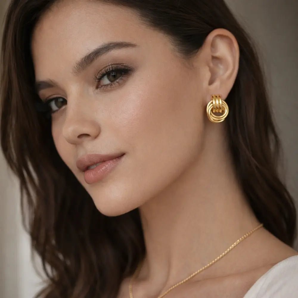 Luna Layered Hoop Earrings - CLAYCALI
