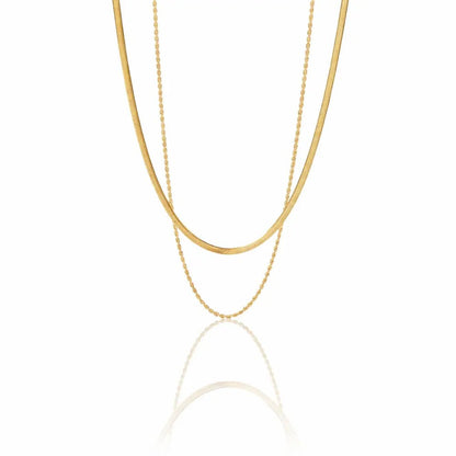 Sydney Layered Gold Necklace - CLAYCALI