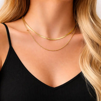 Sydney Layered Gold Necklace - CLAYCALI