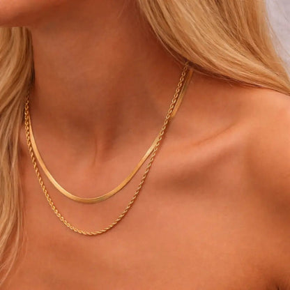 Sydney Layered Gold Necklace - CLAYCALI
