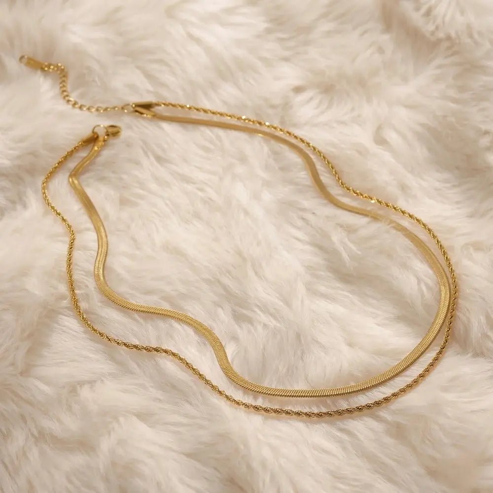 Sydney Layered Gold Necklace - CLAYCALI
