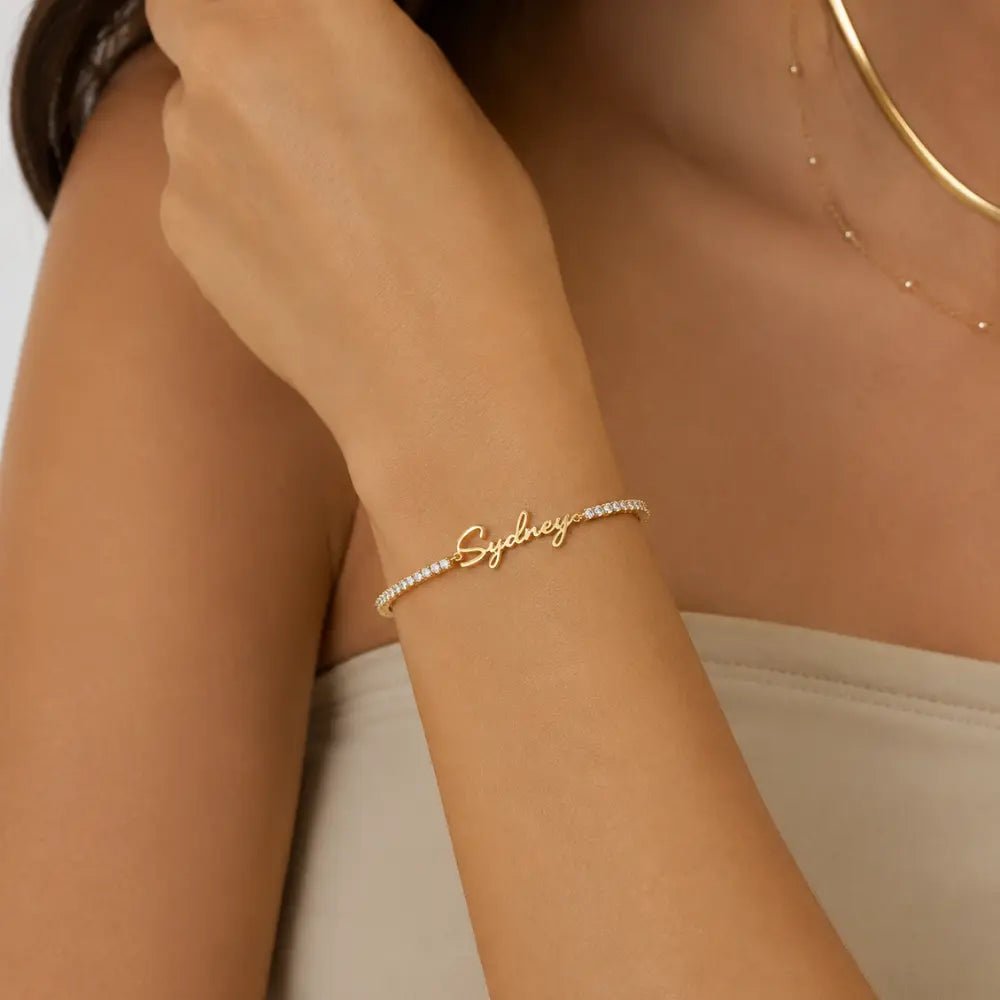 Lumina Signature Name Tennis Bracelet - CLAYCALI