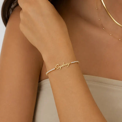 Lumina Signature Name Tennis Bracelet - CLAYCALI