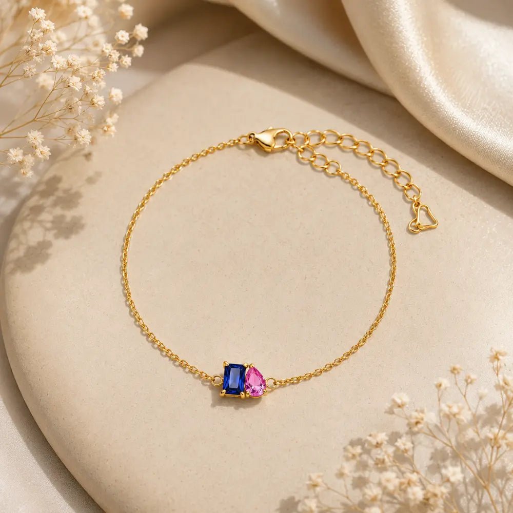 Everly Forever Duo Birthstone Bracelet - CLAYCALI