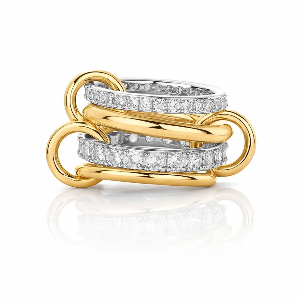 Valentina Stacked Diamond Ring - CLAYCALI