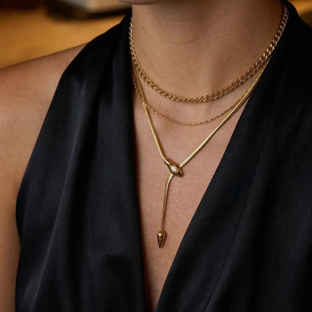 Valora Gold Serpentine Pendant - CLAYCALI