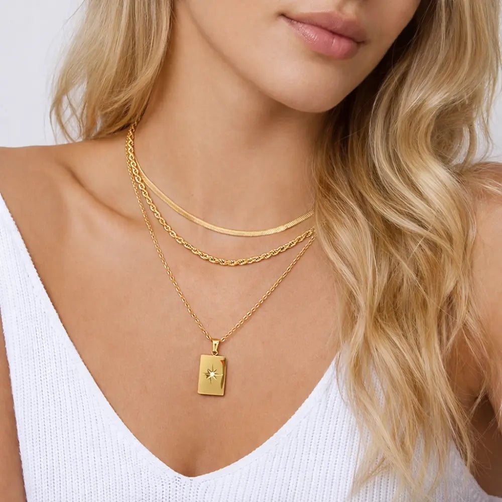 Portofino Layered Gold Necklace - CLAYCALI