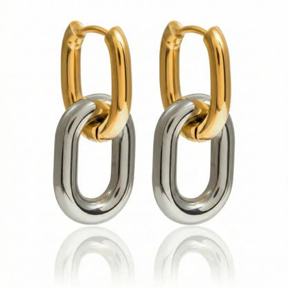 Clay Two Tone Double Hoops - CLAYCALI