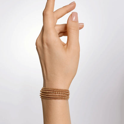 433 Gold Bead Bracelet Stack