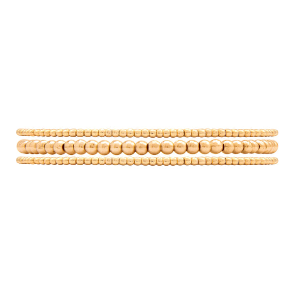 322 Gold Bead Bracelet Stack