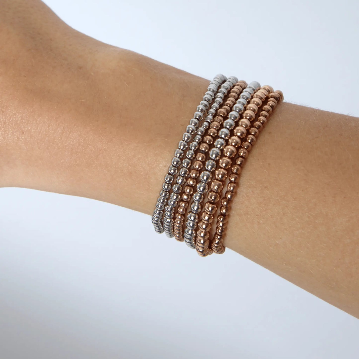 4MM Rose Gold Bead Bracelet