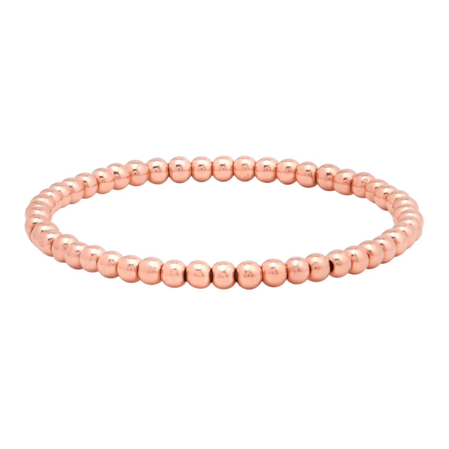 4MM Rose Gold Bead Bracelet