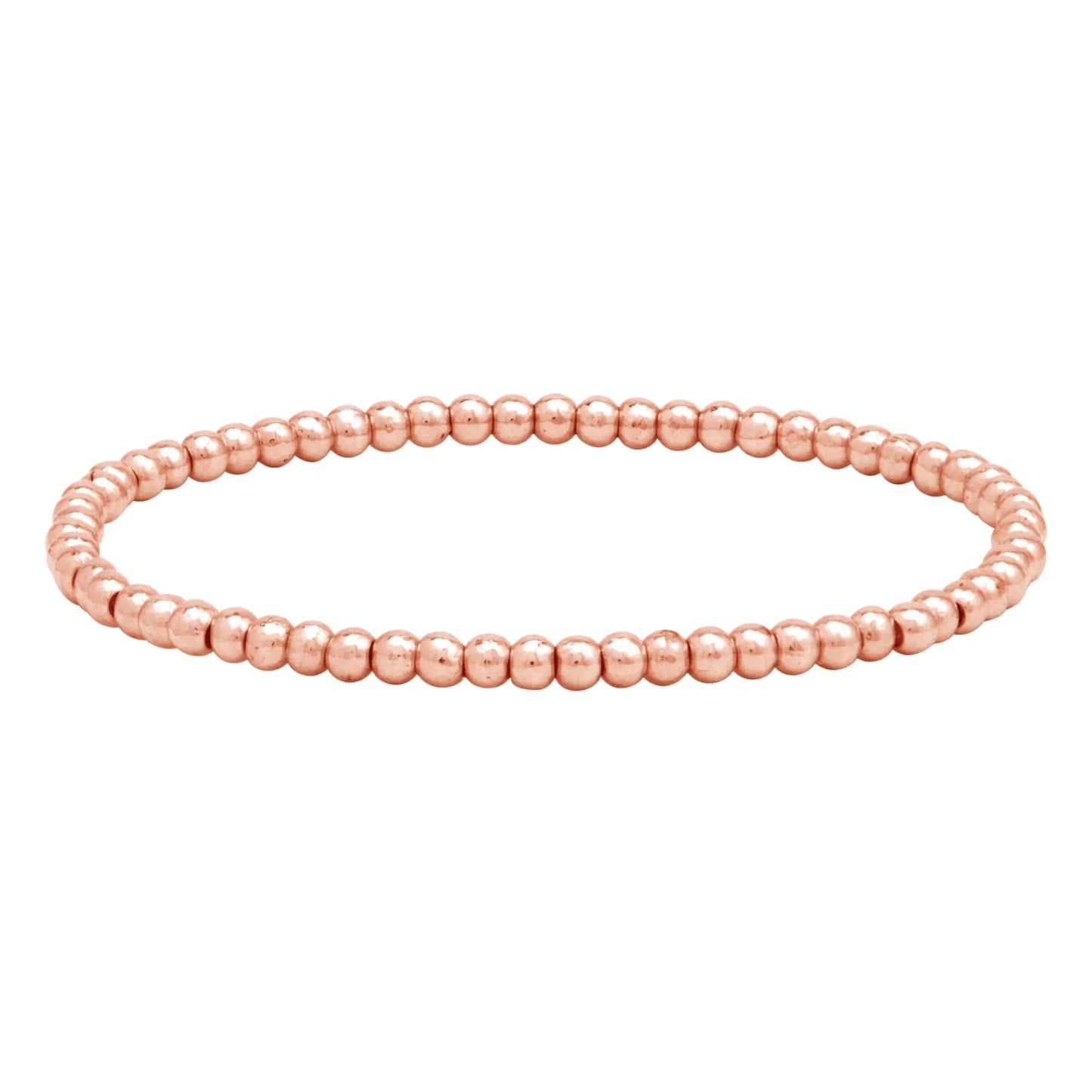 3MM Rose Gold Bead Bracelet