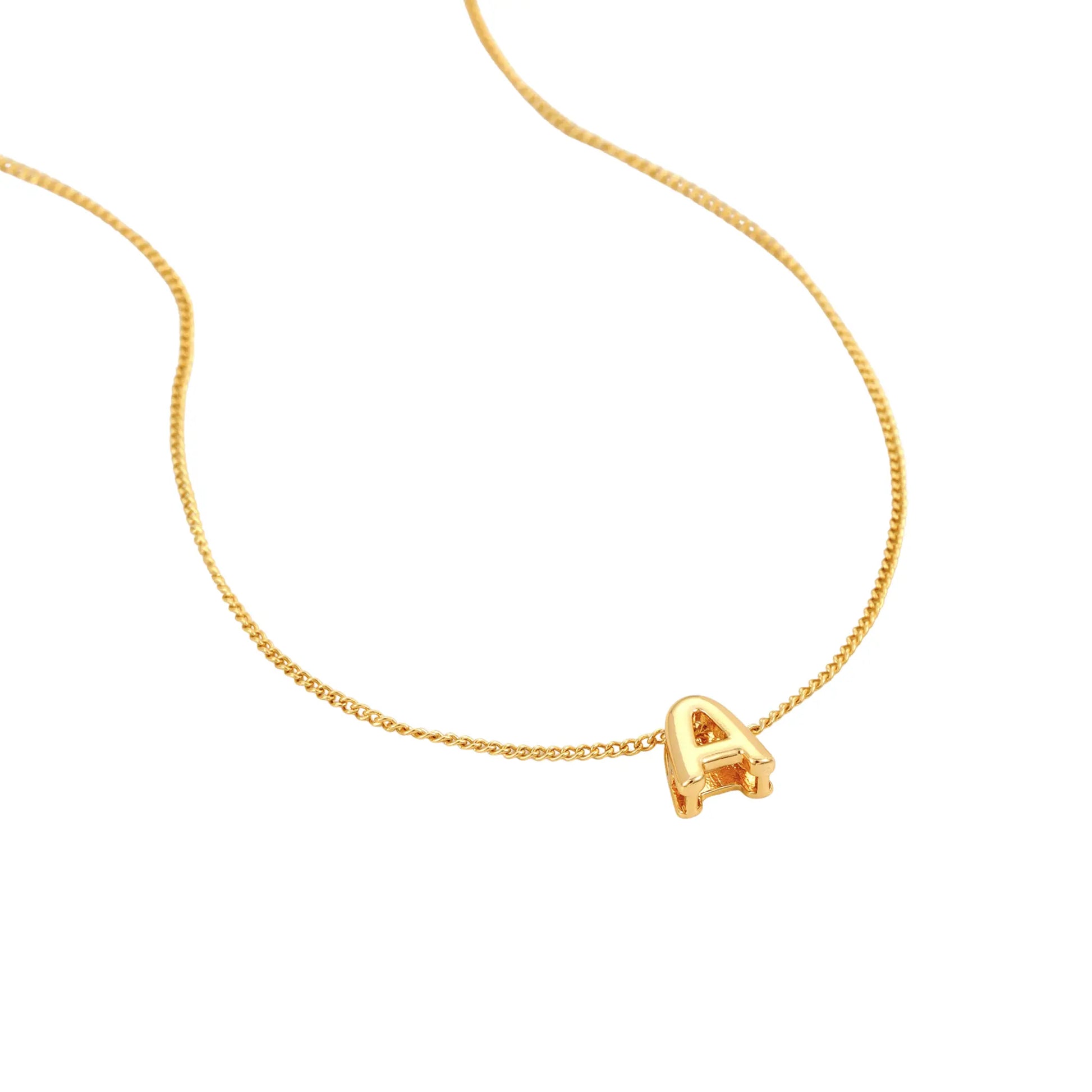 Bubble Initial Charm Necklace - CLAYCALI