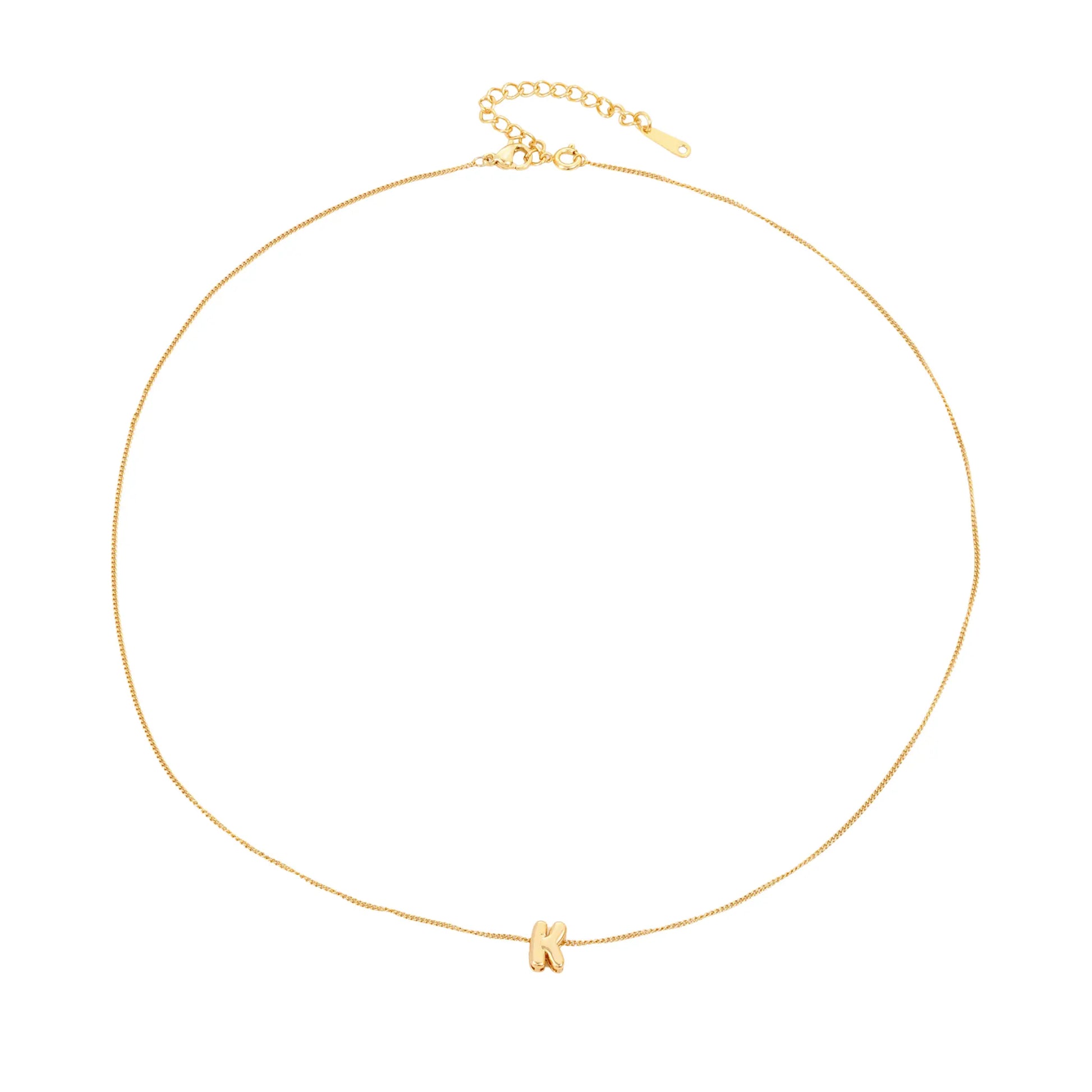 Bubble Initial Charm Necklace - CLAYCALI