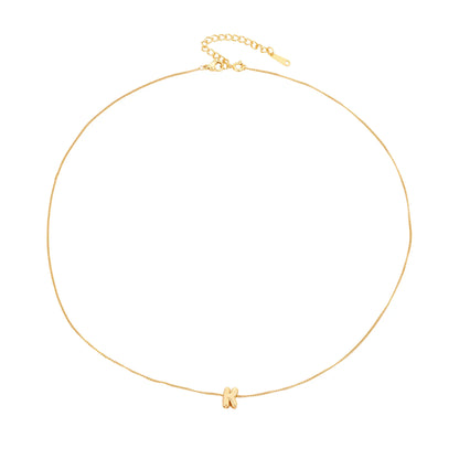 Bubble Initial Charm Necklace - CLAYCALI